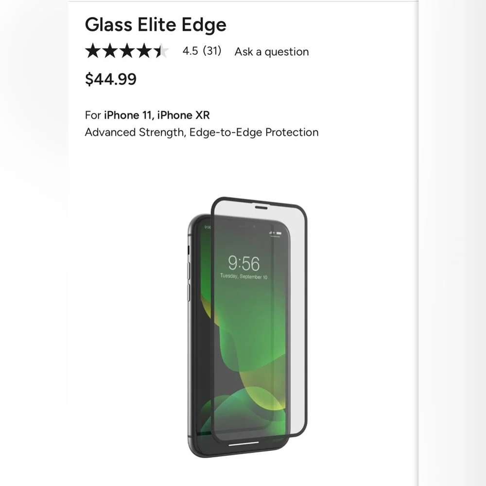 *NWT* - IPHONE XR “GLASS ELITE EDGE” SCREEN PROTECTOR